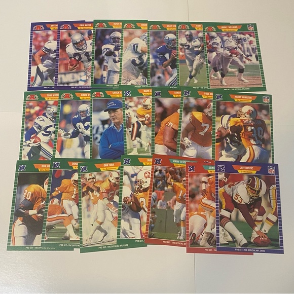 1989 - 1990  Pro Set Football Cards Lot of 82 Cards Vintage - Picture 2 of 8